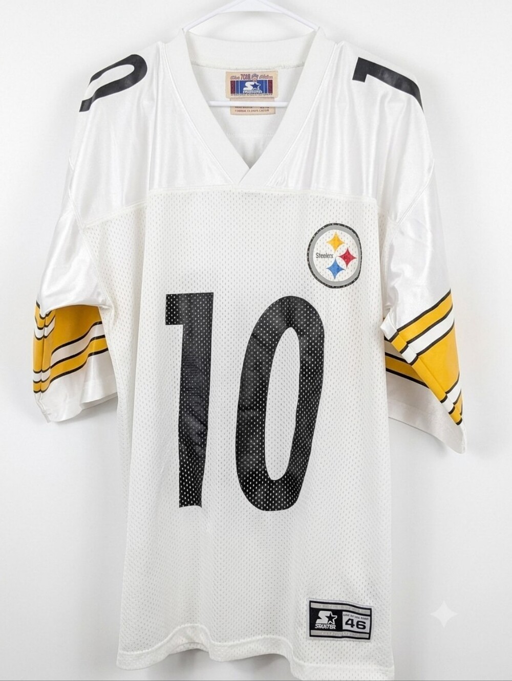STARTER Vintage Pittsburgh Steelers Kordell Stewart #10 White Away Jersey '95-98